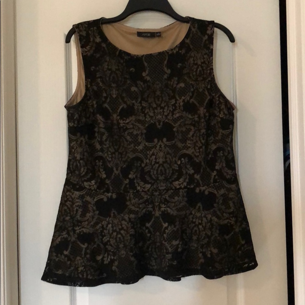 Apt. 9 Black Peplum Top